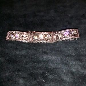 Lia Sophia rhodium and rhinestone bracelet